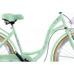 Dámsky retro bicykel 26" Lavida 3-prevodový Mätový, krémové kolesá